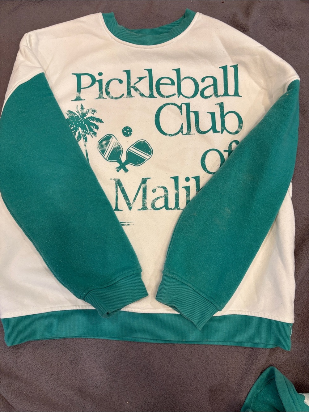 Pickleball Club of Malibu Teal & White Kids Pajama Set